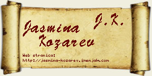Jasmina Kozarev vizit kartica
